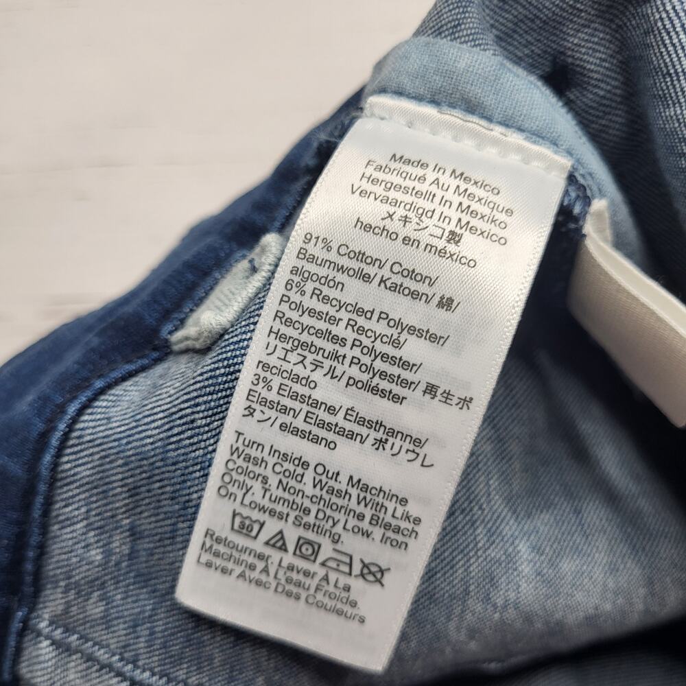 Madewell Tall Emmy Wide Leg Jeans Patch Pockets Super Stretch Medium Wash 30T - Picture 12 of 12